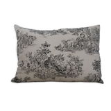 French Toile de Jouy Lumbar Pillow with Insert