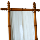 Vintage French Small Faux Bamboo Mirror