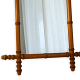 Vintage French Small Faux Bamboo Mirror