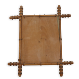 Vintage French Small Faux Bamboo Mirror