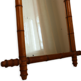 Vintage French Large Faux Bamboo Mirror