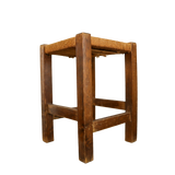 Vintage French Woven Tabouret