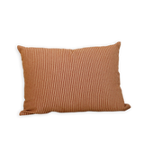Red French Ticking Stripe Lumbar Pillow with Insert