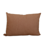 Red French Ticking Stripe Lumbar Pillow with Insert