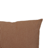 Red French Ticking Stripe Lumbar Pillow with Insert