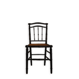 Black Bamboo Cane Chair