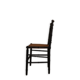 Black Bamboo Cane Chair