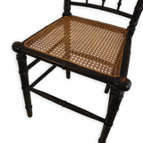 Black Bamboo Cane Chair