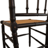 Black Bamboo Cane Chair
