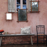 Vintage French Small Faux Bamboo Mirror