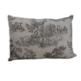 French Toile de Jouy Lumbar Pillow with Insert