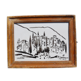 Gestural Watercolor City Artwork