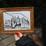 Gestural Watercolor City Artwork