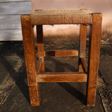 Vintage French Woven Tabouret