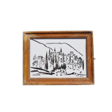 Gestural Watercolor City Artwork