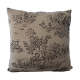 French Toile de Jouy Pillow with Insert