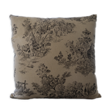 French Toile de Jouy Pillow with Insert